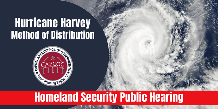 Click to read about the Hurricane Harvey Method of Distribution public hearing.